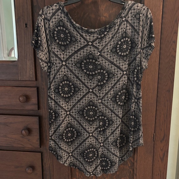 Lucky Brand Women's Geometric Cotton Blouse - Picture 4 of 4